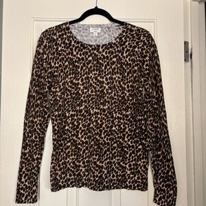 J. Crew Cheetah Print Teddie Sweater